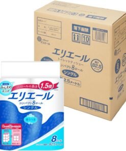 エリエール トイレットペーパー 1.5倍巻き 82.5m×32ロール(8ロール×4パック) シングル パルプ100% リラックス感のある香り 【EC限定 正規段ケース】 【ハーフケース】
