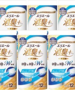 エリエール トイレットペーパー 消臭プラス(+) 25m×72ロール(12ロール×6パック) ダブル パルプ100% しっかり香るフレッシュクリアの香り 【ケース販売】